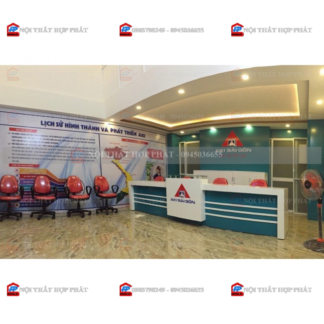 Quầy Lễ Tân Thấp QLTTG624 - Quầy Thu Ngân, Quầy Trung Tâm, Quầy Gỗ Công Nghiệp Hiện Đại