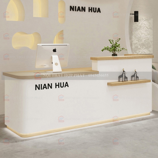 Quầy Thanh Toán QTTG003 - Quầy Thu Ngân Quán Cafe, Shop, Quầy Mini, Quầy Gỗ Đa Năng