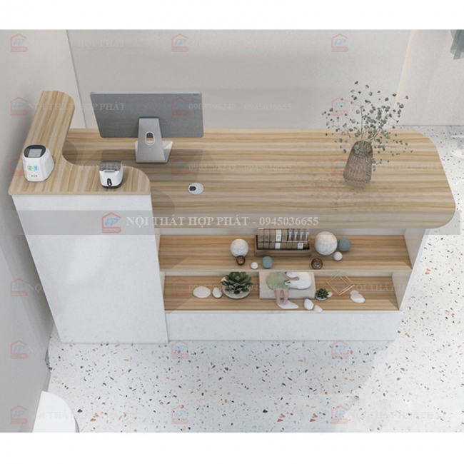 Quầy Thanh Toán QTTG012 - Quầy Thu Ngân Quán Cafe, Shop, Quầy Mini, Quầy Gỗ Đa Năng