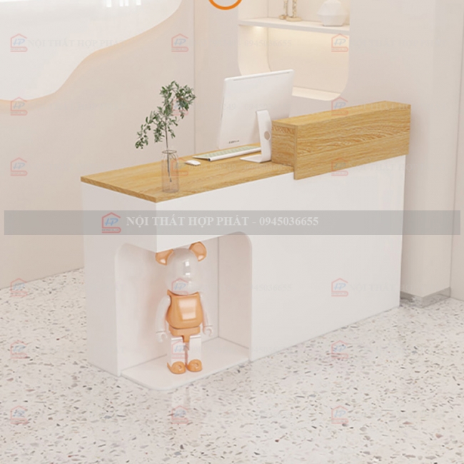 Quầy Thanh Toán QTTG014 - Quầy Thu Ngân Quán Cafe, Shop, Quầy Mini, Quầy Gỗ Đa Năng