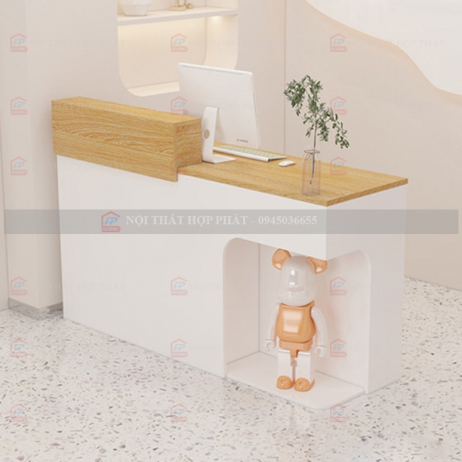 Quầy Thanh Toán QTTG014 - Quầy Thu Ngân Quán Cafe, Shop, Quầy Mini, Quầy Gỗ Đa Năng