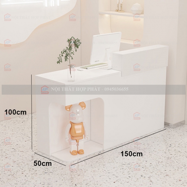 Quầy Thanh Toán QTTG014 - Quầy Thu Ngân Quán Cafe, Shop, Quầy Mini, Quầy Gỗ Đa Năng