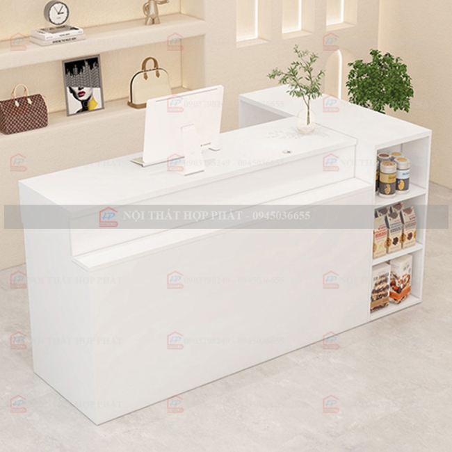 Quầy Thanh Toán QTTG015 - Quầy Thu Ngân Quán Cafe, Shop, Quầy Mini, Quầy Gỗ Đa Năng