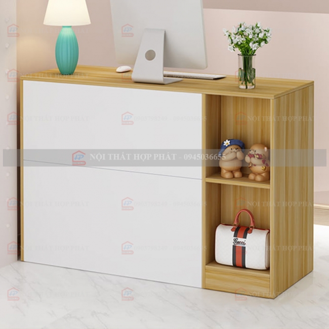 Quầy Thanh Toán QTTG016 - Quầy Thu Ngân Quán Cafe, Shop, Quầy Mini, Quầy Gỗ Đa Năng