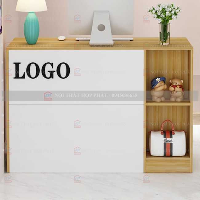 Quầy Thanh Toán QTTG016 - Quầy Thu Ngân Quán Cafe, Shop, Quầy Mini, Quầy Gỗ Đa Năng