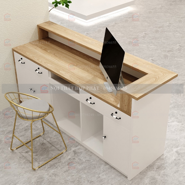 Quầy Thanh Toán QTTG017 - Quầy Thu Ngân Quán Cafe, Shop, Quầy Mini, Quầy Gỗ Đa Năng