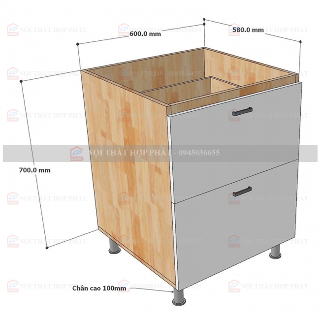 Bộ Tủ Bếp Mini TBMN22