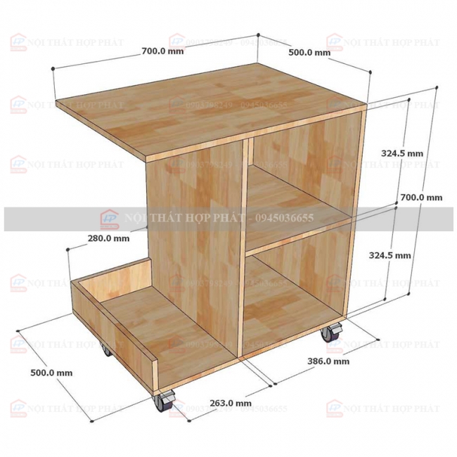 Tủ Di Động - Tủ Cá Nhân Gỗ TDDG011