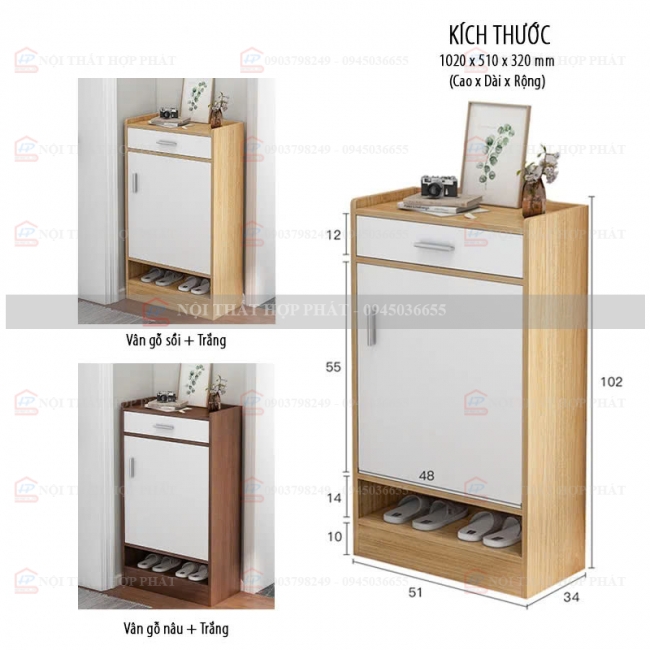 Tủ Giầy Hiện Đại Gỗ TGG012