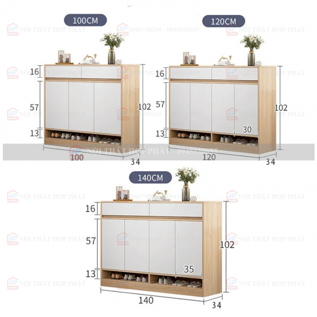 Tủ Giầy Hiện Đại Gỗ TGG018