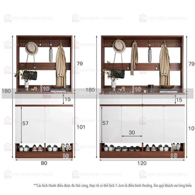 Tủ Giầy Hiện Đại Gỗ TGG024