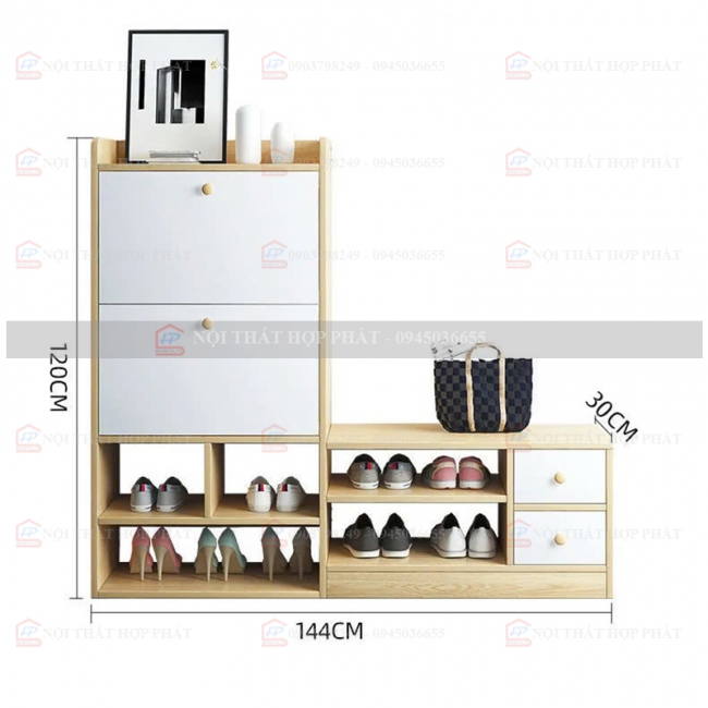 Tủ Giầy Hiện Đại Gỗ TGG039