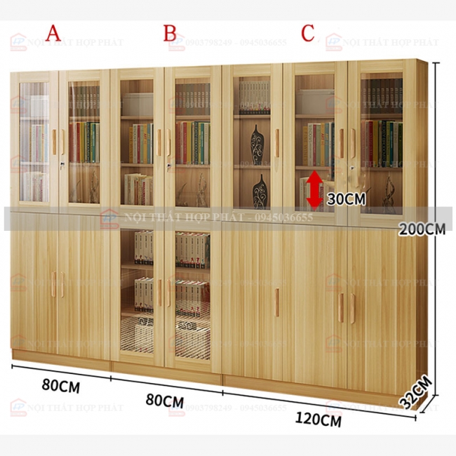 Tủ Hồ Sơ Tài Liệu Cao Gỗ THSCG009