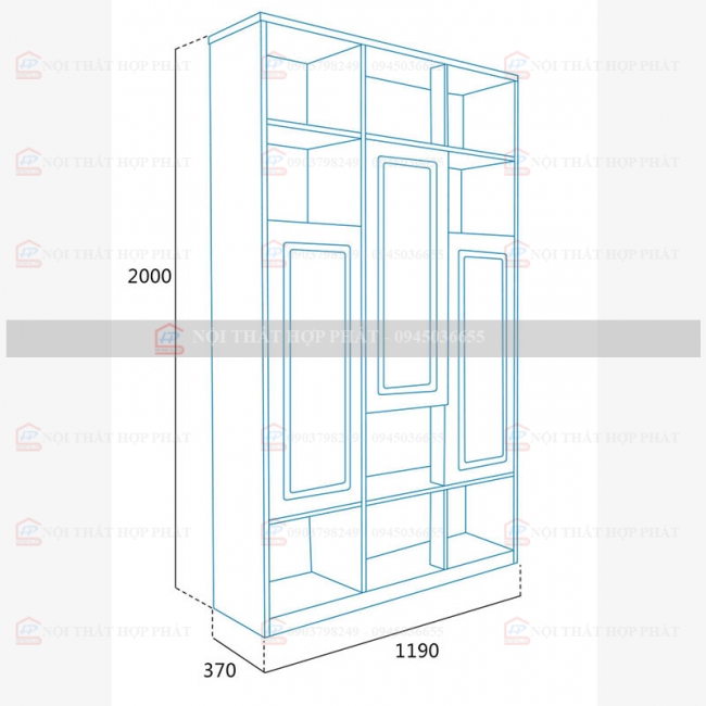 Tủ Hồ Sơ Tài Liệu Cao Gỗ THSCG020
