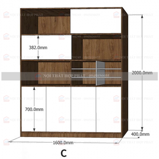 Tủ Hồ Sơ Tài Liệu Cao Gỗ THSCG041