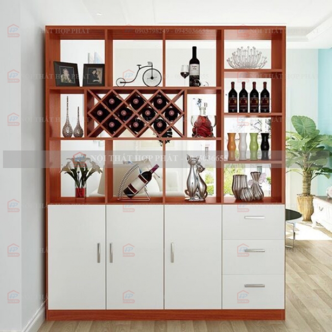 Tủ Rượu Trang Trí Gỗ Đẹp TRG011